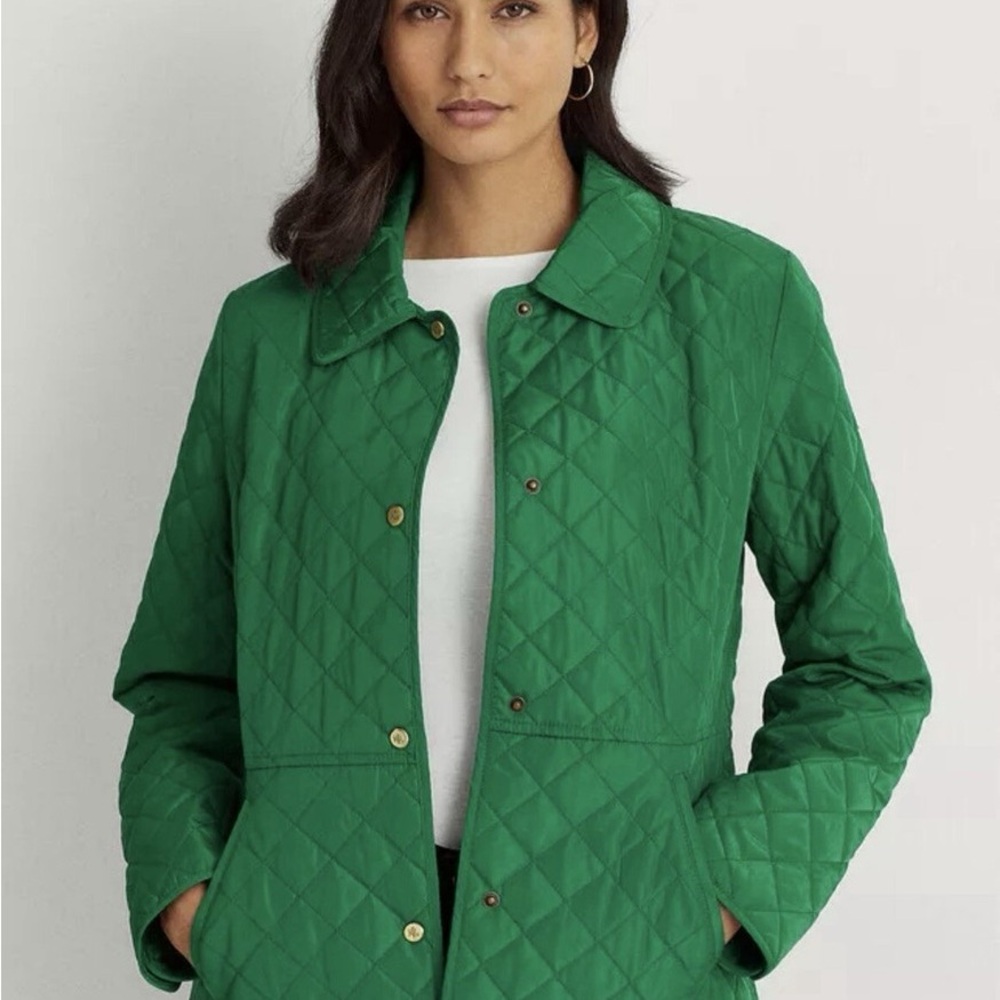 Ralph Lauren Green Quilted Puffer Jacket